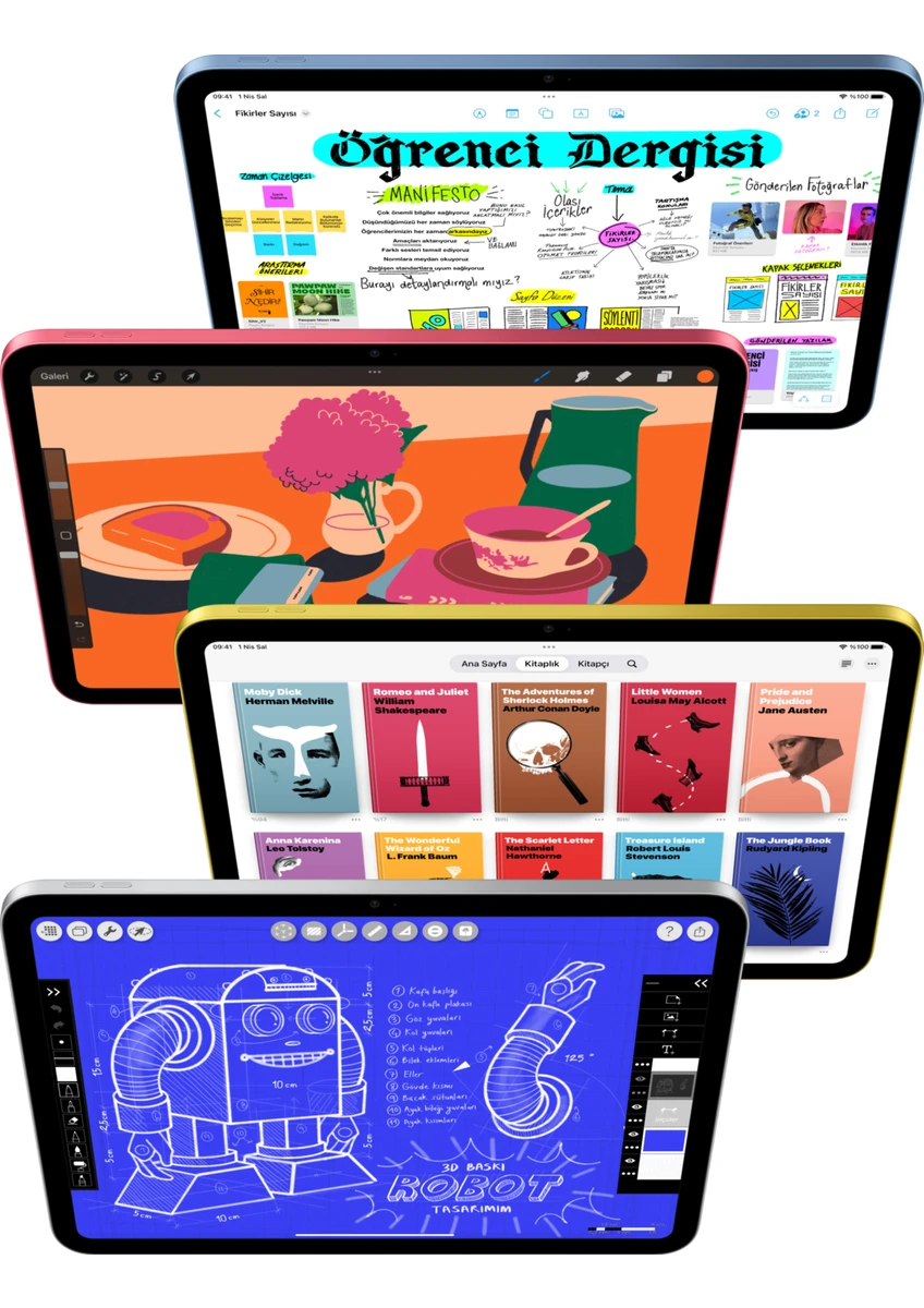 Apple iPad A16 11" 128GB Wi-Fi Tablet Gümüş MD3Y4TU/A - Görsel 2