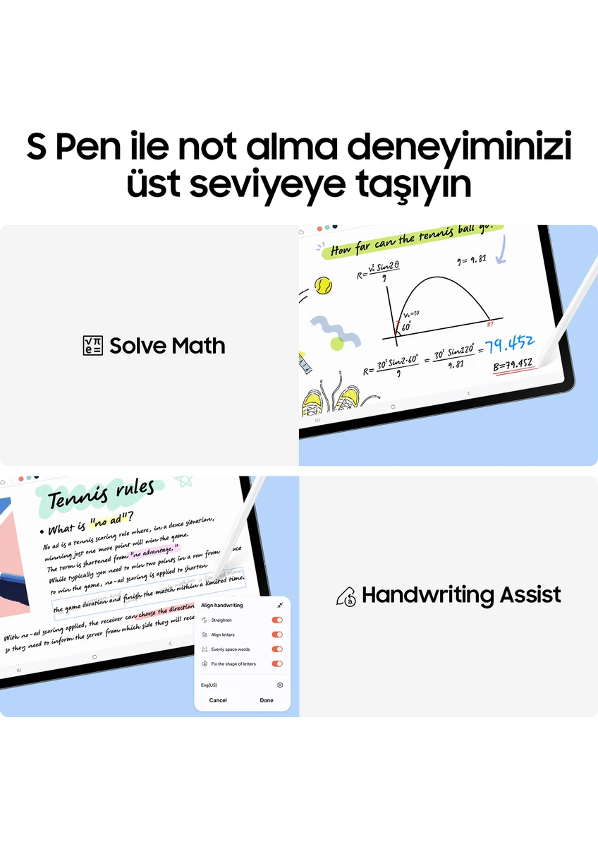 Samsung Galaxy Tab S10 FE 8GB 128GB SM-X520 Tablet-Gümüş - Görsel 3