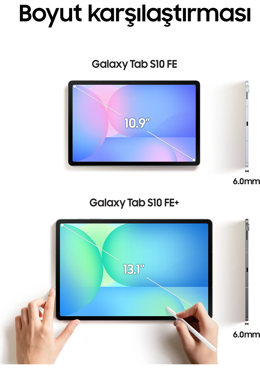Samsung Galaxy Tab S10 FE 8GB 128GB SM-X520 Tablet-Gümüş - Görsel 4